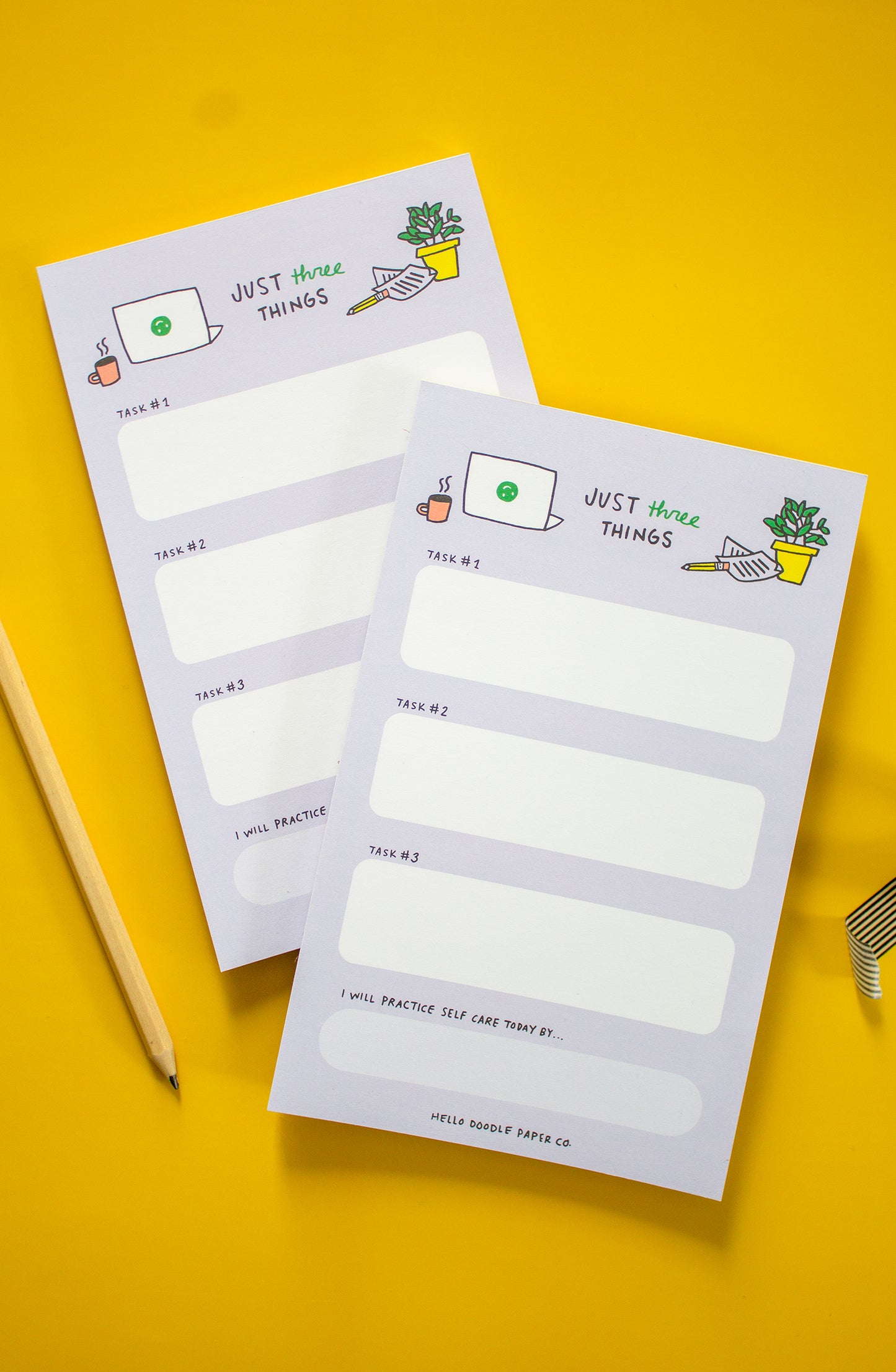 Three Things Planner Notepad