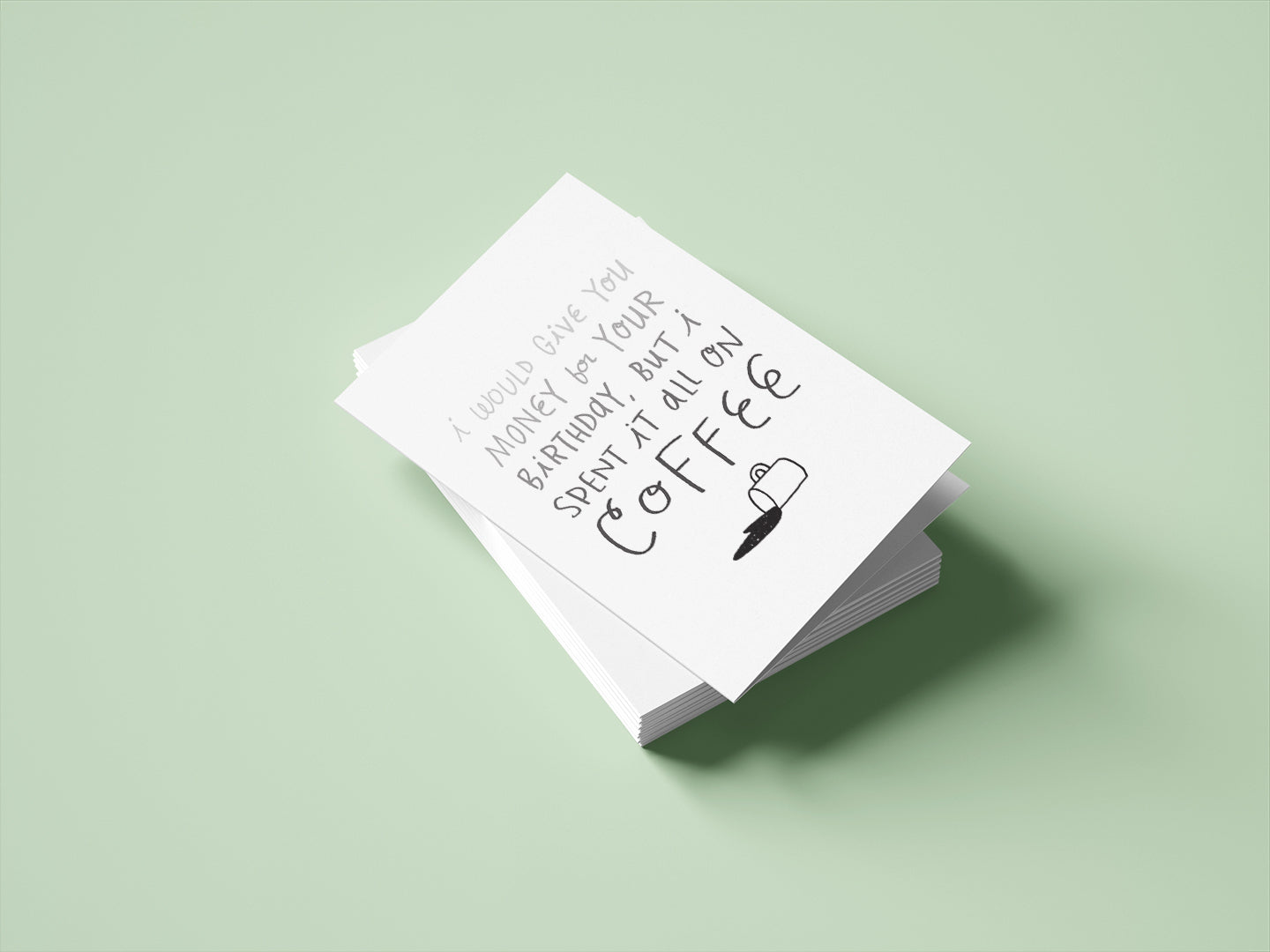 Coffee Birthday Greeting Card