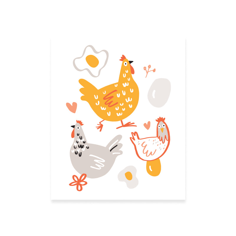Chickens Art Print