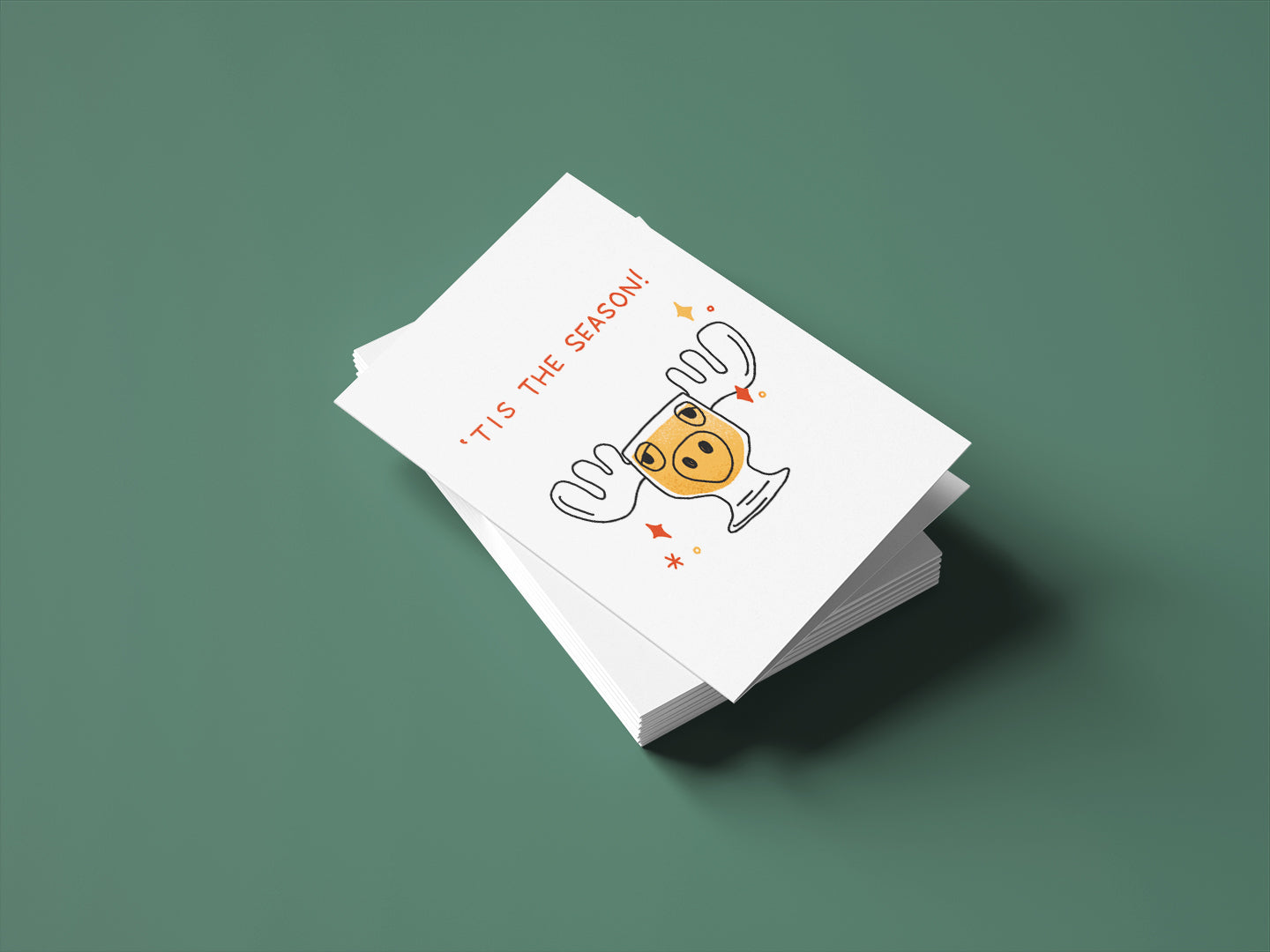 'Tis the Season Moose Mug Card
