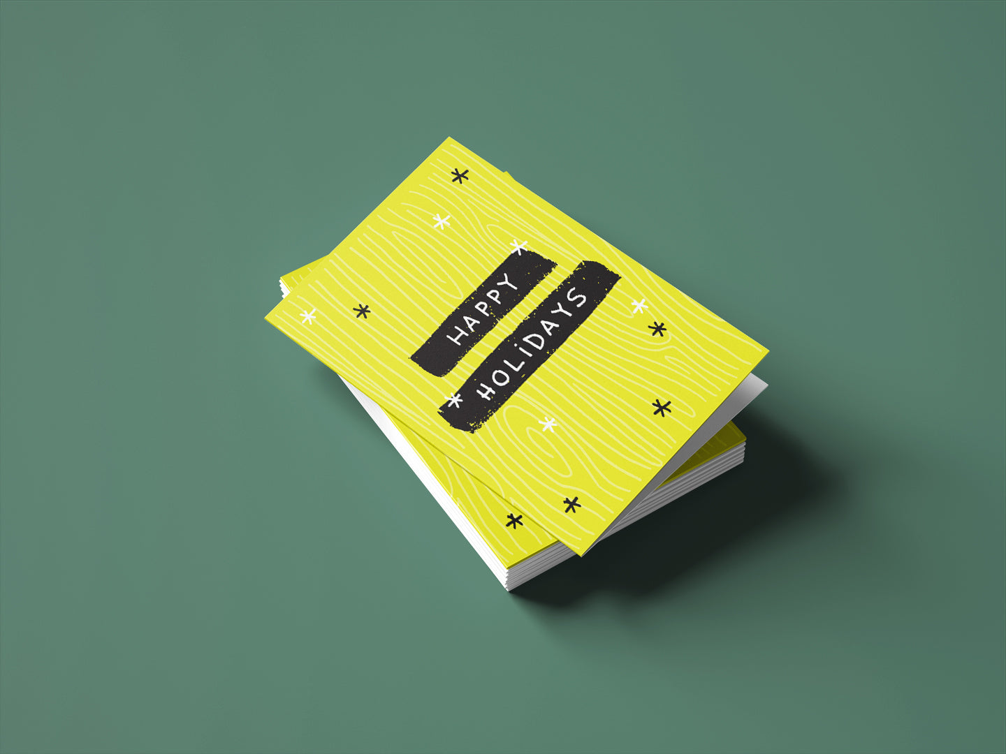 Neon Happy Holidays Card