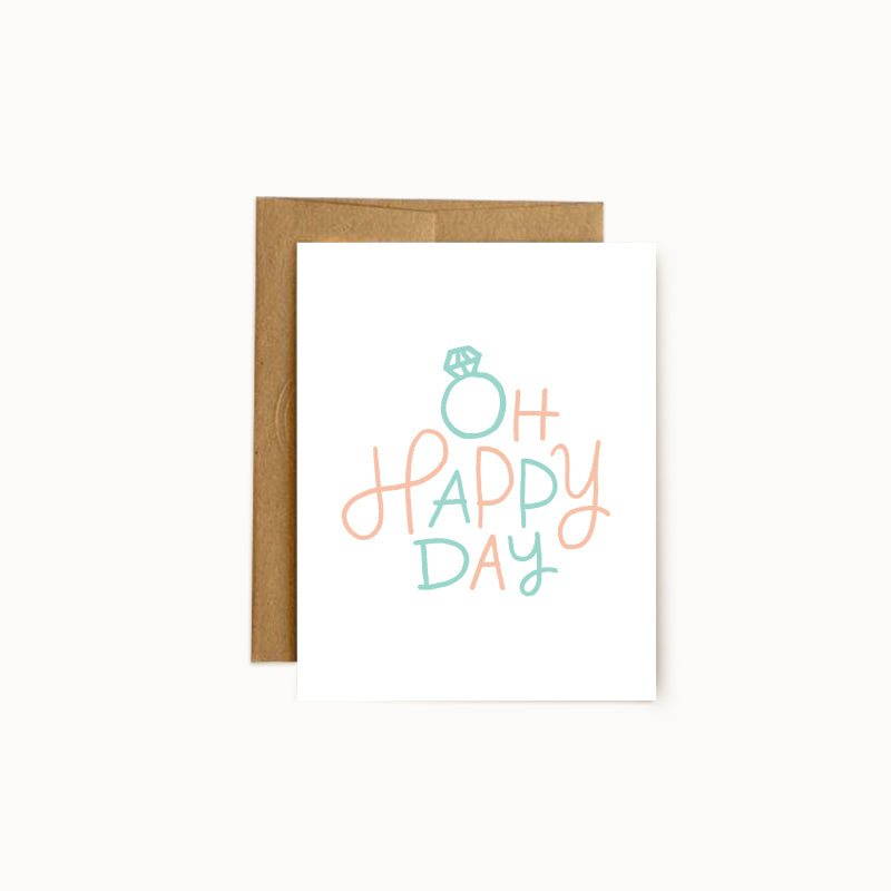 Oh Happy Day Wedding Card