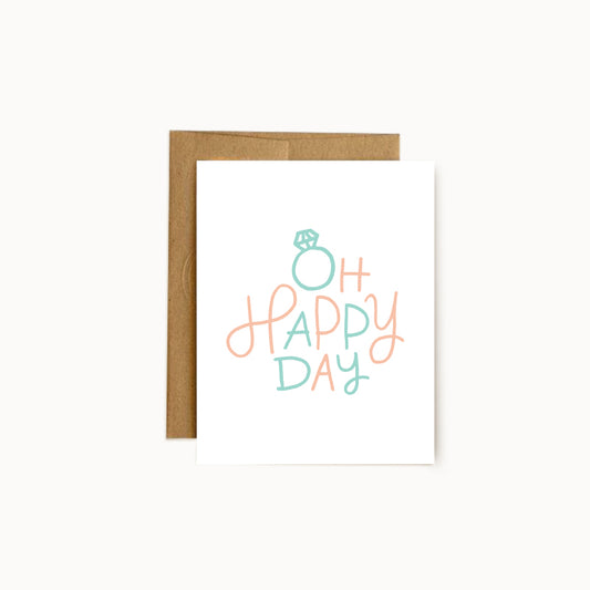 Oh Happy Day Wedding Card