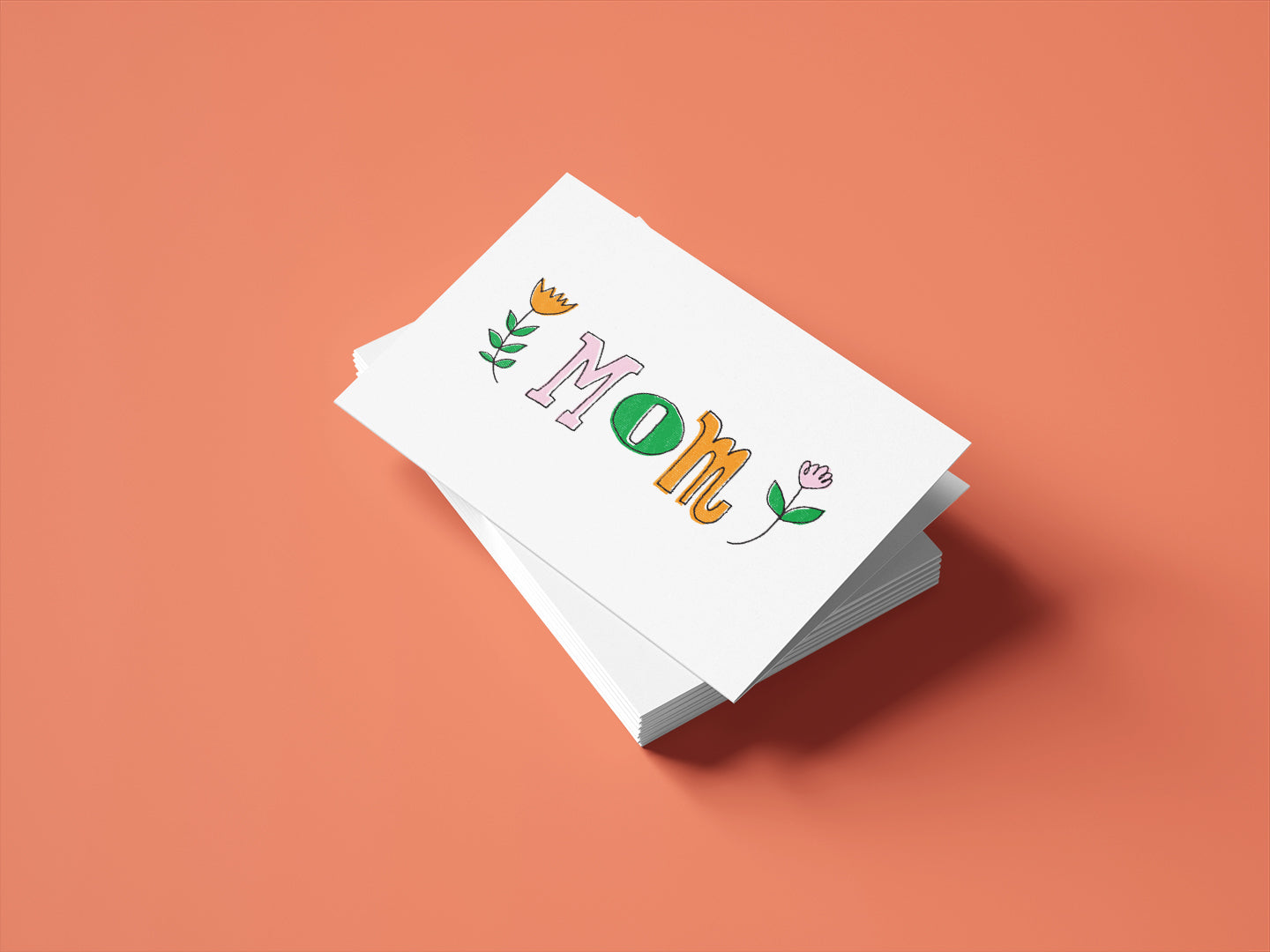Simple Mom Floral Card