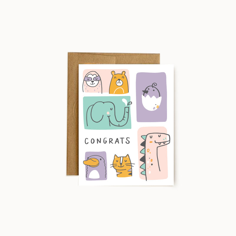 Baby Animals Card - Wholesale