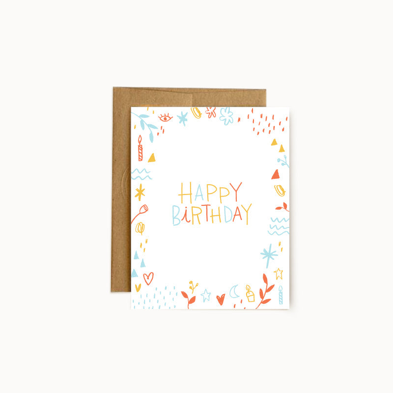 Birthday Doodles Card - Wholesale