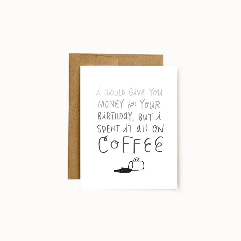 Coffee Birthday Greeting Card - Wholesale