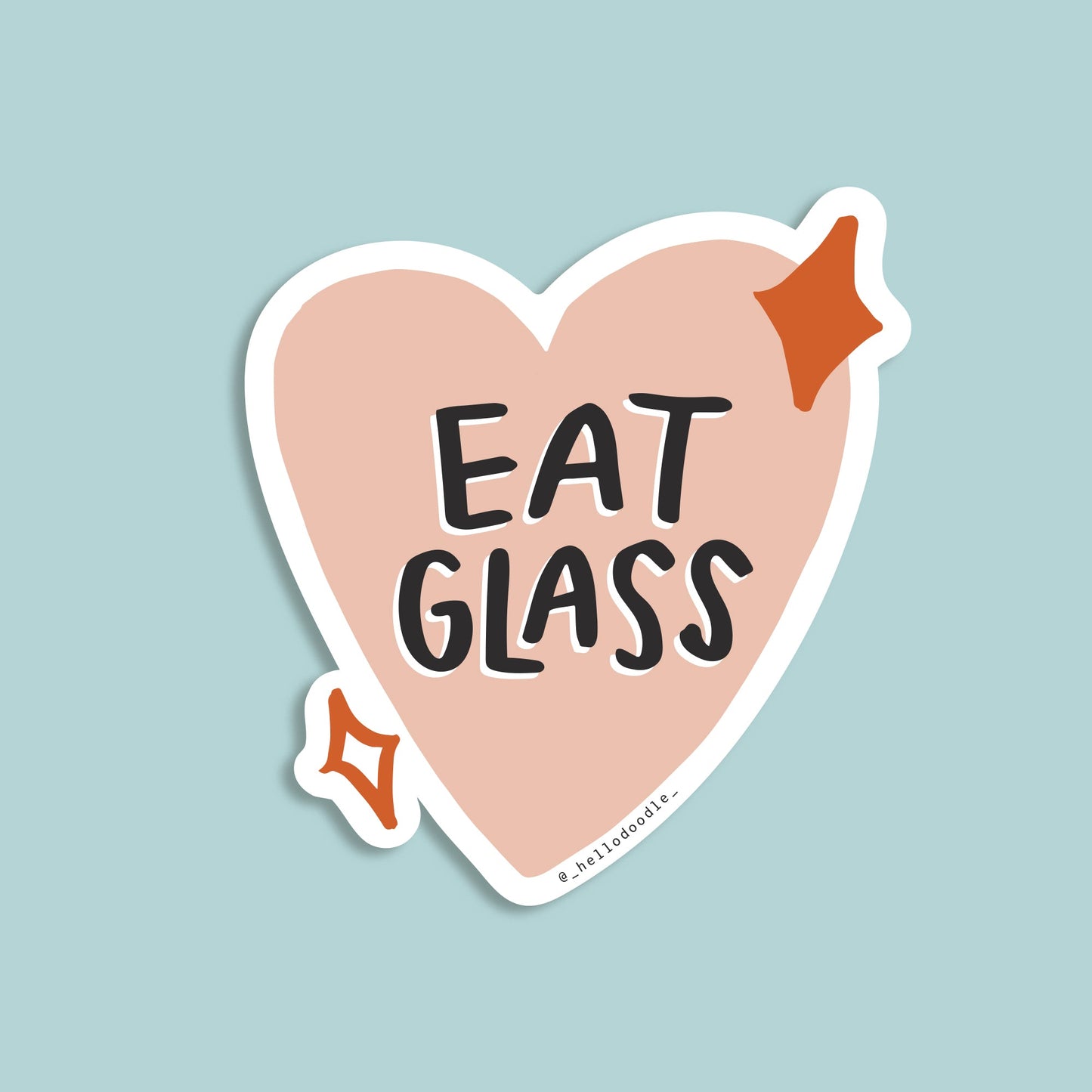 Eat Glass Sticker - Wholesale