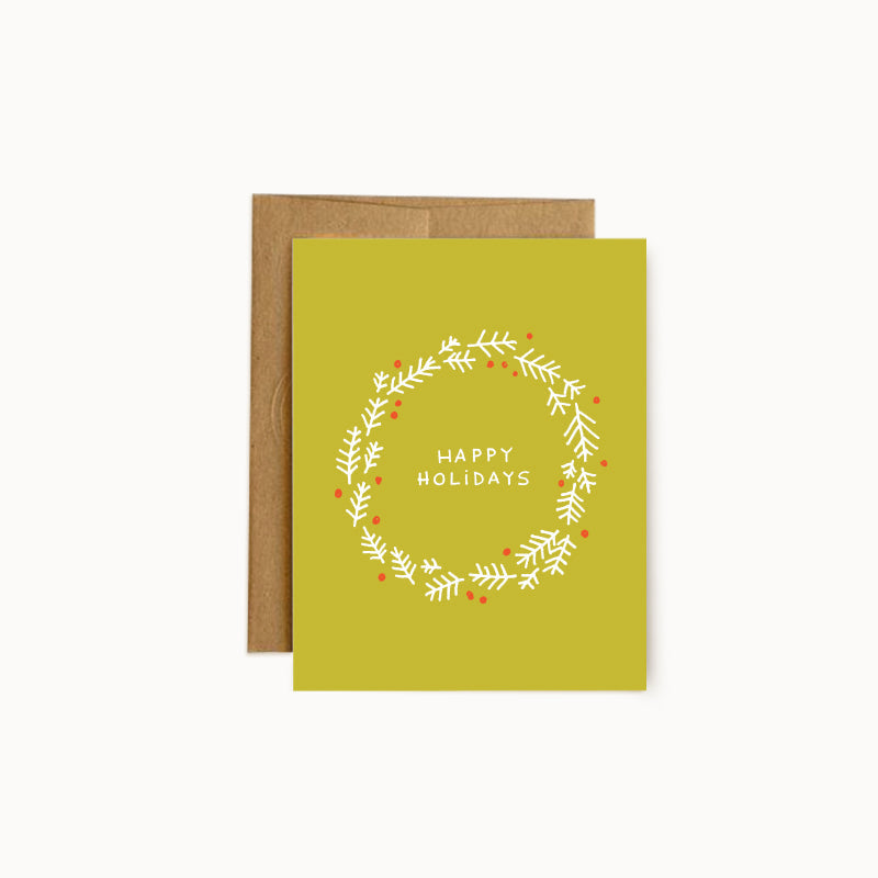 Holidays Wreath Card - Wholesale