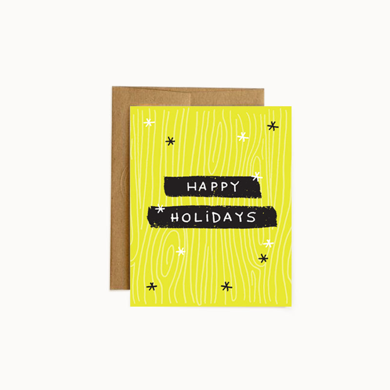 Neon Happy Holidays Card - Wholesale