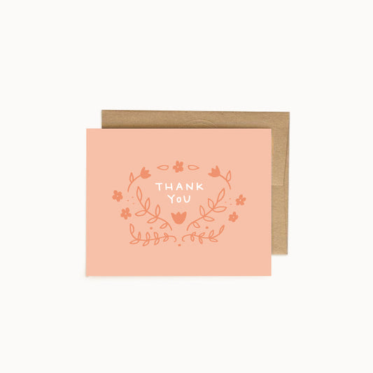 Thanks Floral Card - Wholesale