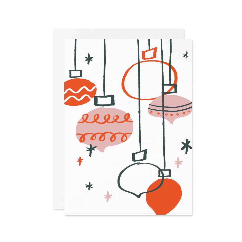 Retro Ornaments Holiday Card - Wholesale