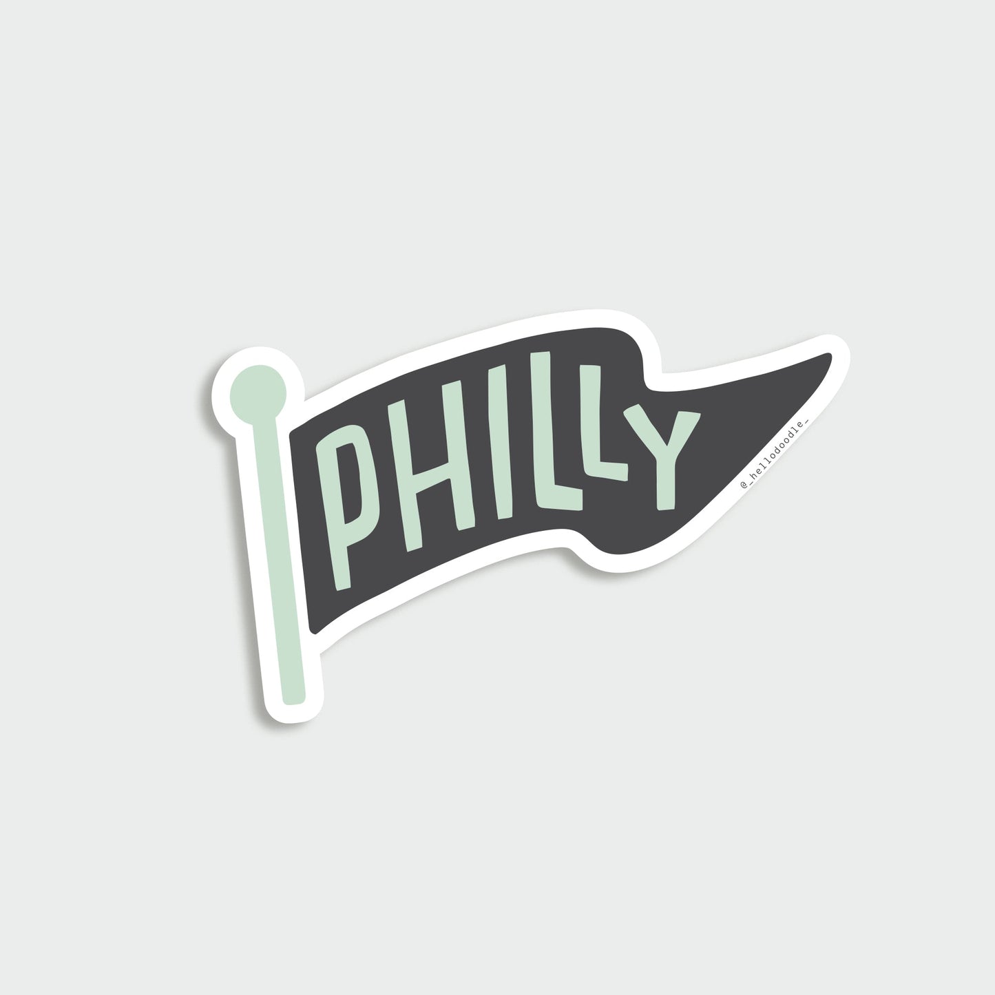 Philly Pennant Sticker - Wholesale