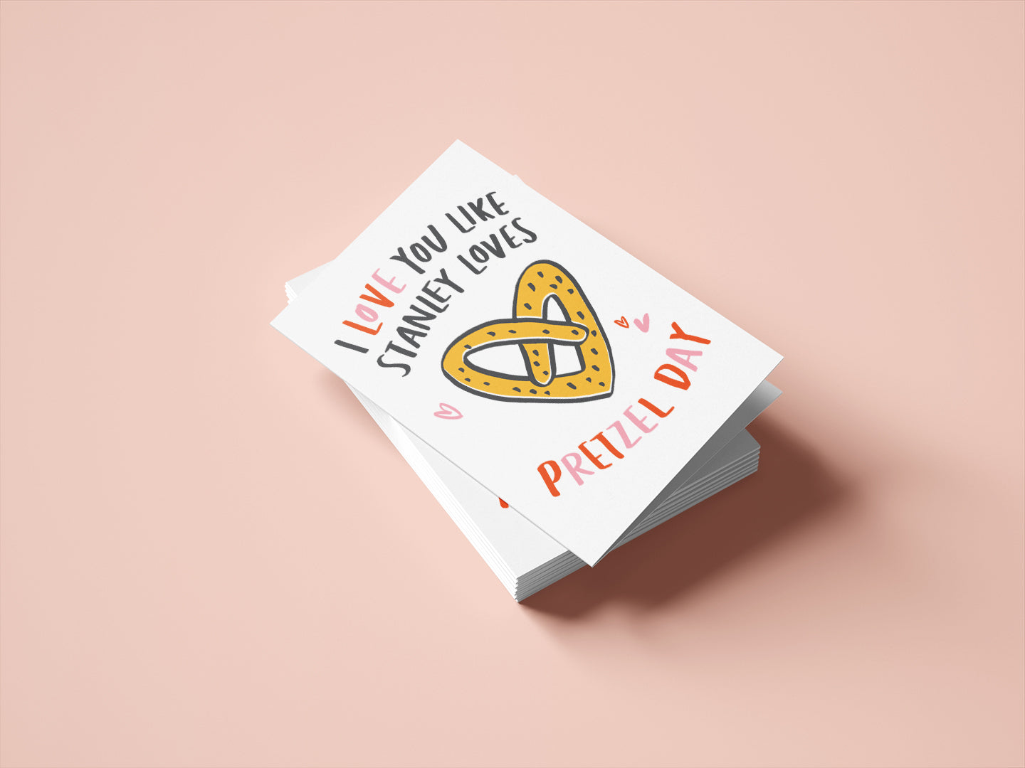 Stanley Pretzel Day Card - Wholesale