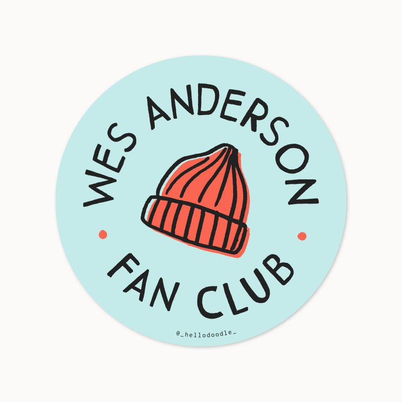 Wes Anderson Fan Club Sticker - Wholesale