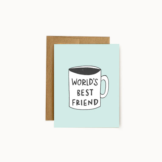 World's Best Friend Mug Card - Wholesale